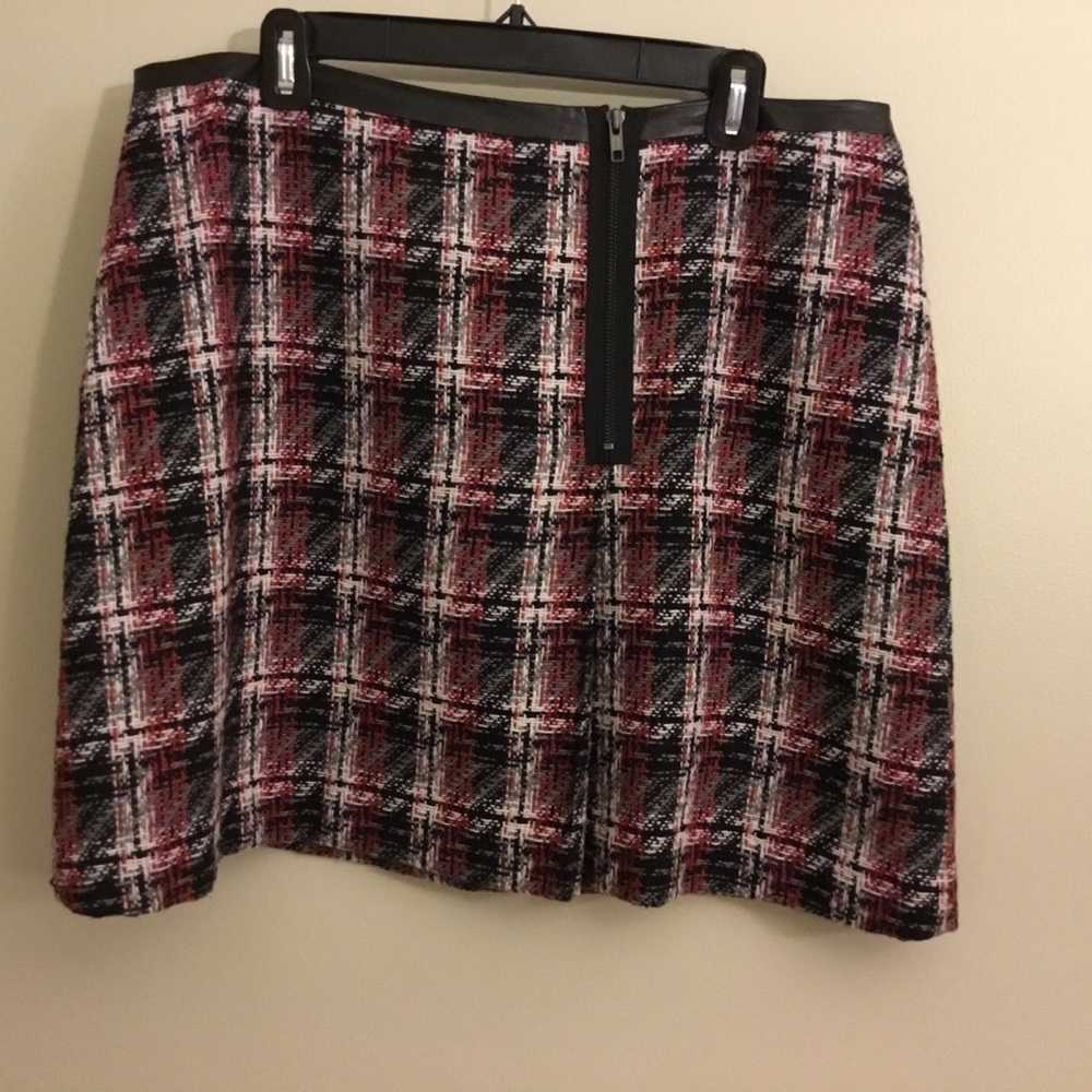 Halogen large tweed pattern skirt